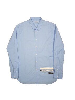 ICEBERG Private Collection Dress Shirt Italy Cotton Blue Long Sleeve XXXL